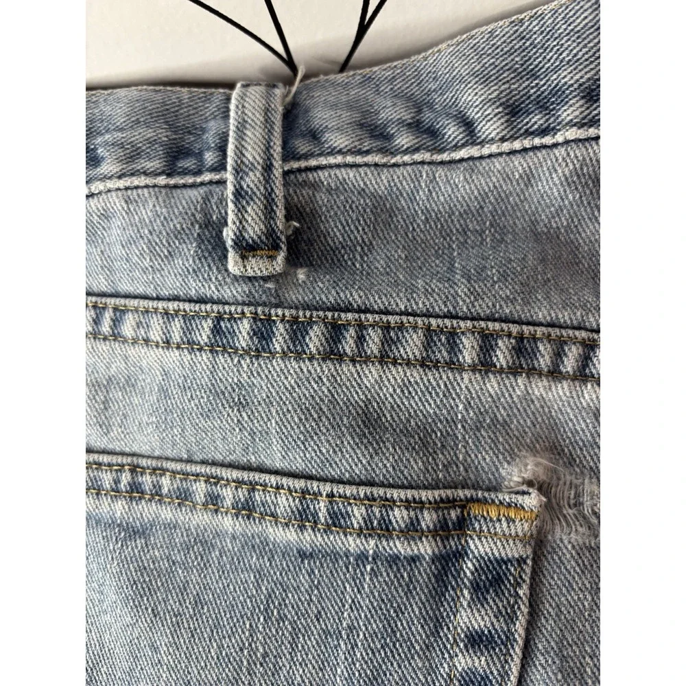 Men's Wrangler 38 Relaxed Fit Denim Bermuda Shorts Blue Medium Wash